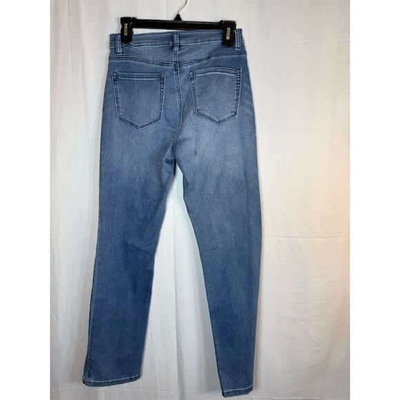 DG2 by Diane Gilman Jeans Womens Size 2 Blue Medium Wash Straight Mid Rise - Picture 6 of 9